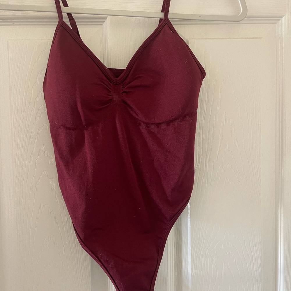 No Boundaries Burgundy Bodysuit